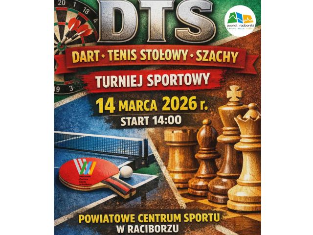 14 marca Turniej DTS – Dart, Tenis Stołowy, Szachy